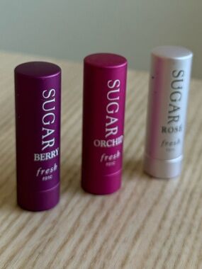 Fresh Sugar Lip Treatment Set | Berry, Orchid, Rose | Tinted Lip Balm Trio